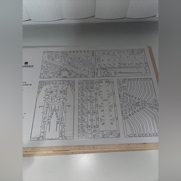 Wood Aircraft Carrier PO48 Model Construction Kit XKW-ARP New Open Box - Picture 7 of 7